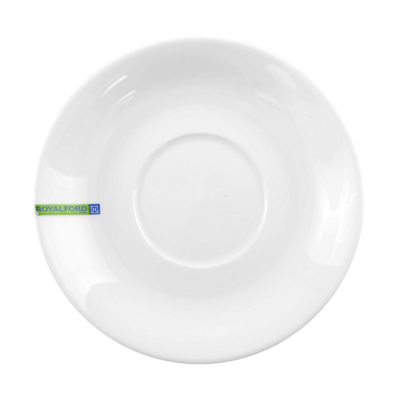 Royalford Porcelain Saucer - Portable Lightweight with Durable Material | Saucer Fits Perfectly for Tea Cup | Ideal to Serve Snacks, Dips, Desserts & More
