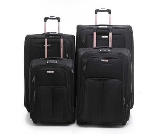 Abraj 4 Pieces Soft Trolley Luggage Bags Set