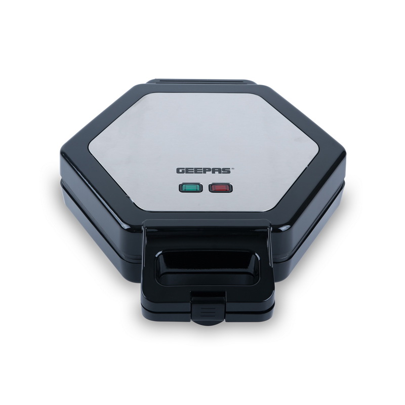 Geepas GSM6156 Smart Samosa Maker Kitchen Appliance Mould Machine Bundle - Make 24 Deep Fill Perfect Samosas Every Time - Wide Opening Non Stick Plates, Indicator Lights | 2 Years Warranty