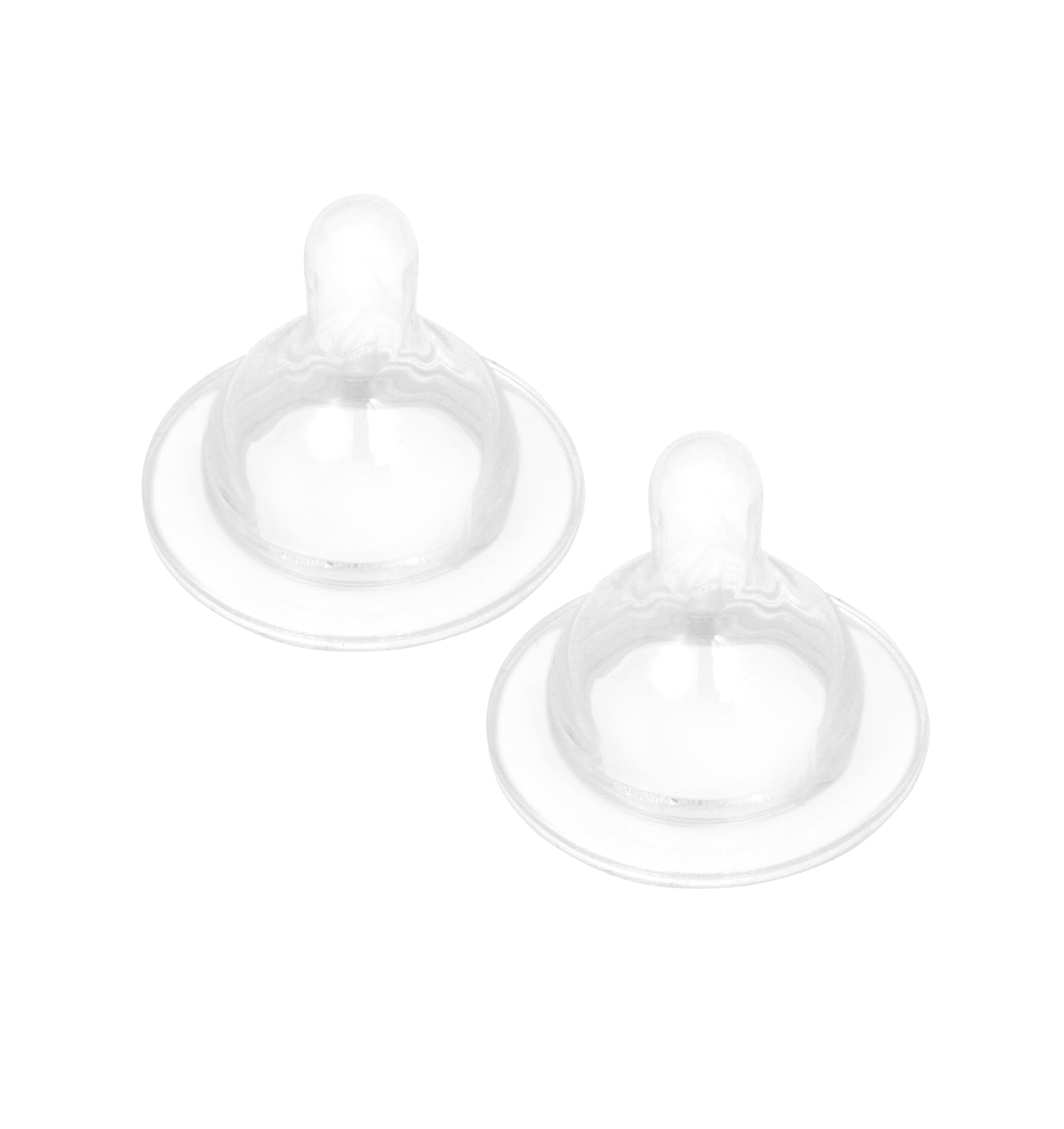 Baby Plus Baby 2-Piece Natural Medium Soft And Flexible Flow Bottle Teats Set