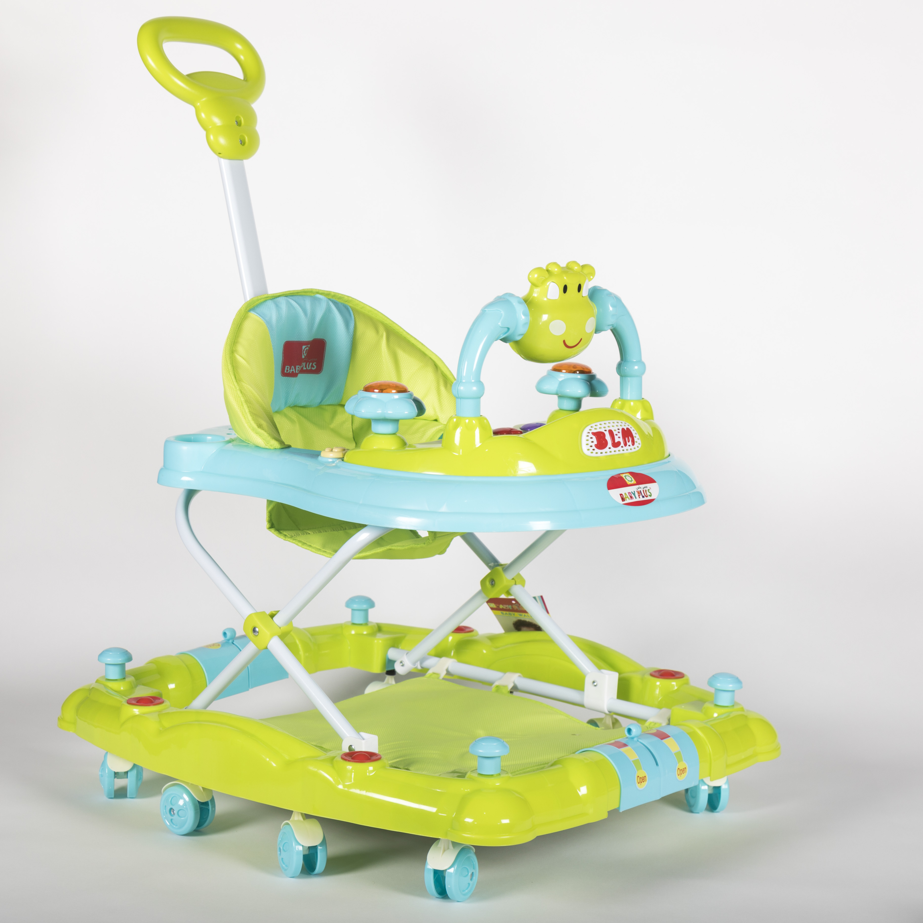 Baby Plus Adjustable Swivel Wheels Canopy Walker 