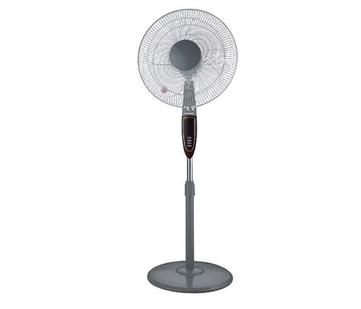 Stand Fan with Remote, 16 Inch - Adjustable Height - Horizontal Oscillation - Powerful 60W Motor - 7.5 Hours Timer - 5 Leaf Transparent ABS Blades - Home/Office Use - 3 Speed Setting