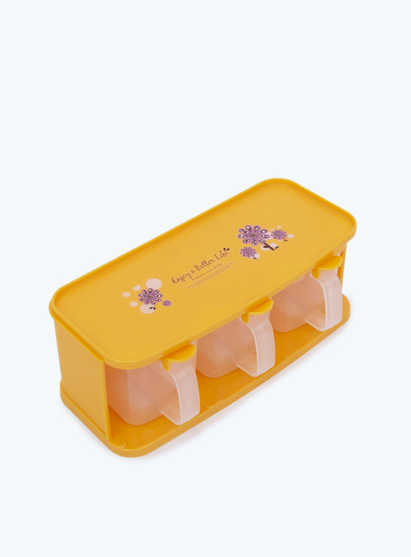 DAY N DAY  Spice Rack Moulded from high-grade material  YELLOW 24*10*10