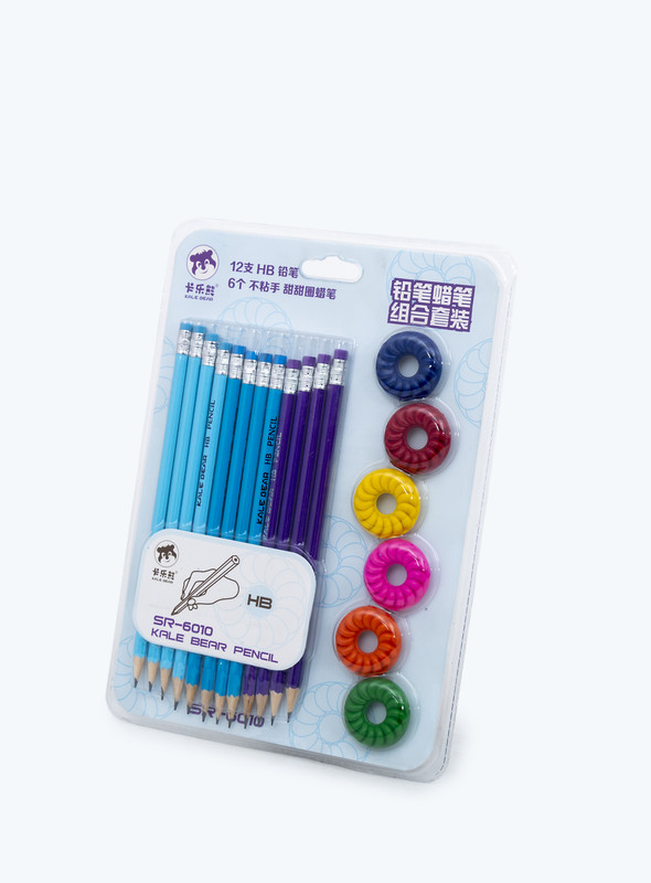 Day N Day-12 PC HB PENCIL AND 6 PC CHALK COLOUR 