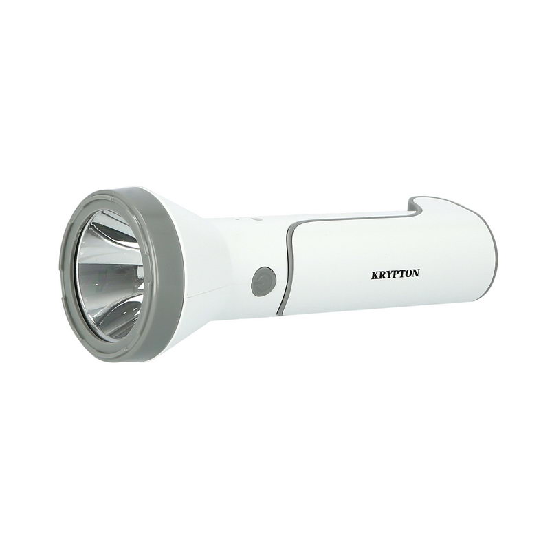 Krypton KNFL5158 Rechargeable Flashlight - High Lumen LED Flashlight, Different Modes with Lamp Work Light, Foldable, Handheld Light | Ideal for Camping, Emergency & Study Lamp | 2 Years Warranty