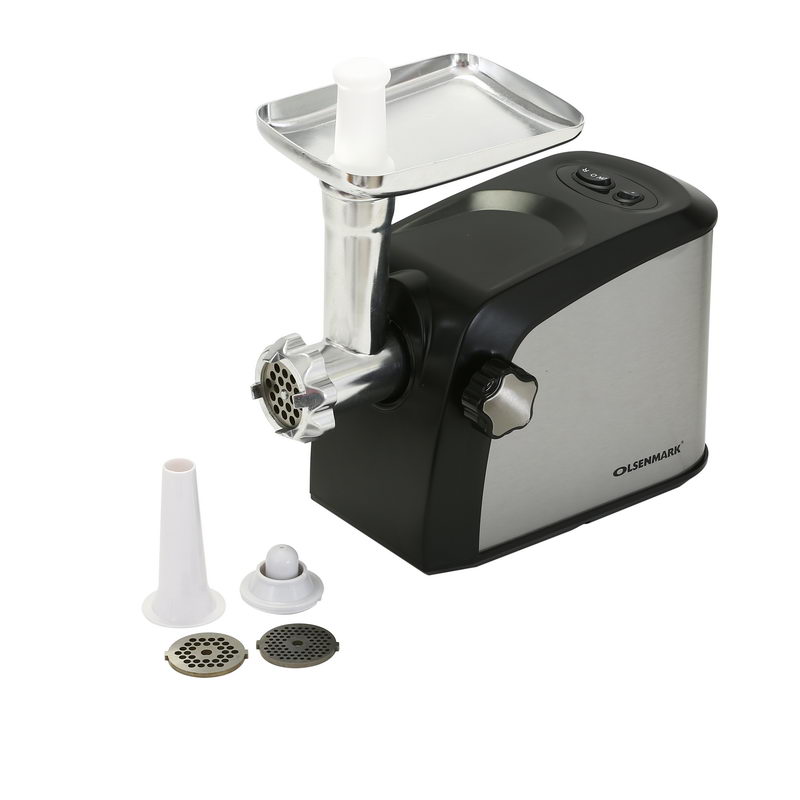 1800W Meat Grinder -Meat Mincer Grinder Sausage Maker Stuffer - 3 Grinding Blades, Sausage Nozzle & Kubbe Attachment - Stainless Steel Blade, 1Kg/min Capacity
