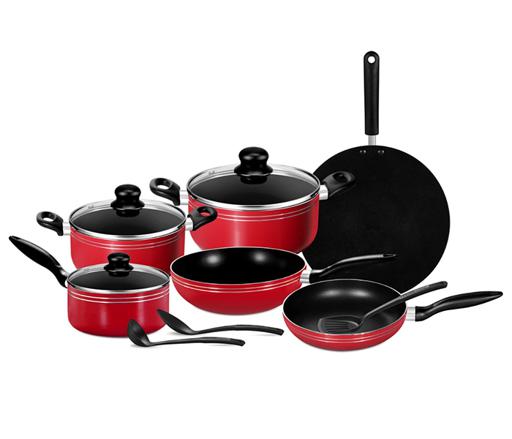 12 Pcs Aluminium Non Stick Cookware Set