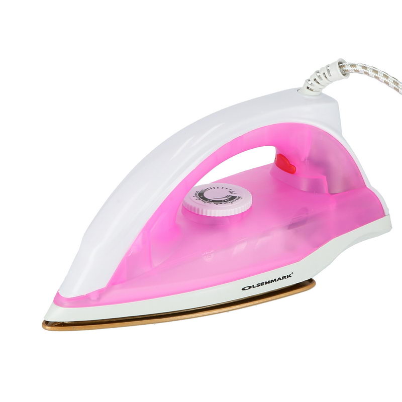 Dry Iron - Golden Non-Stick Coating Sole Plate - Adjustable Temperature - Power Indicator - Overheat Protection