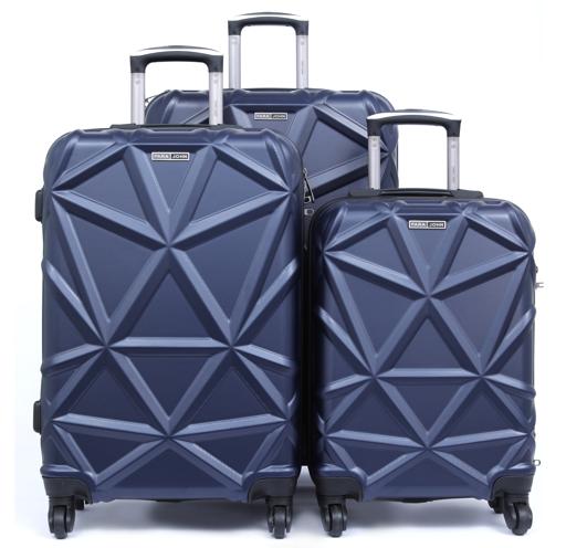 Parajohn PJTR3126 MATRIX 3 Pcs Trolley Luggage Set, Navy