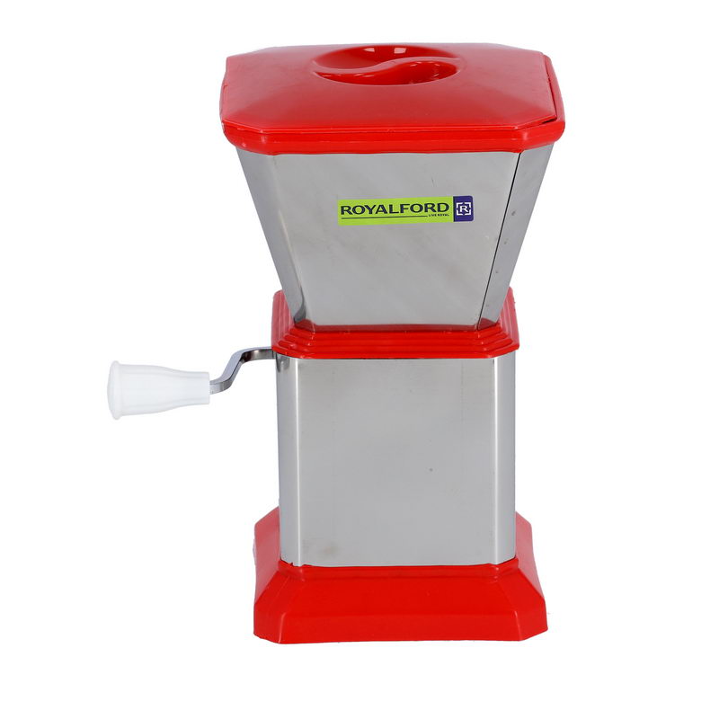 Royalford RF9710 Chilly Cutter - Portable Stylish & Durable Design Non-Slip Base, Stainless Steel Rotary Blades with Grip Handles | Ideal for Chopping & Cutting Onion, Chilly, Dry Fruit & Vegetable Cu