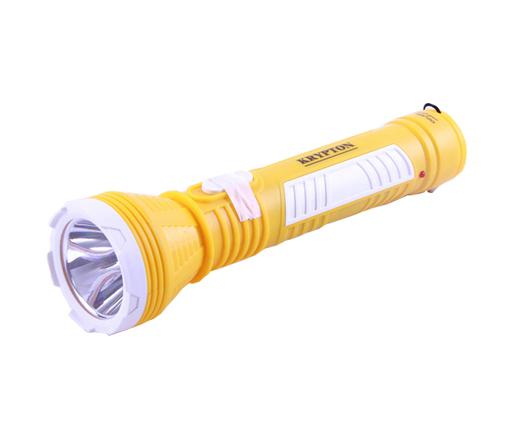 4V 600mAh Rechargeable LED Plastic Torch - High Power Flashlight Super Bright Torch Light - Built-in Battery - Advanced Circuit Saving Energy, Powerful Torch for Camping Hiking Trekking Outdoor - 4 Ho