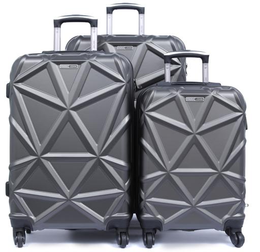 Parajohn PJTR3126 MATRIX 3 Pcs Trolley Luggage Set, Dark Grey