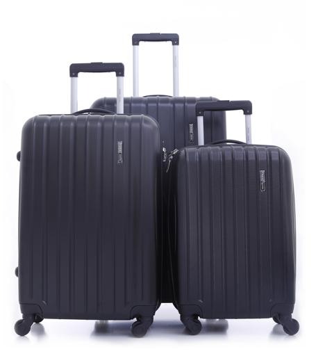 Parajohn PJTR3018 Pabloz 3 Pcs Trolley Luggage Set, Black