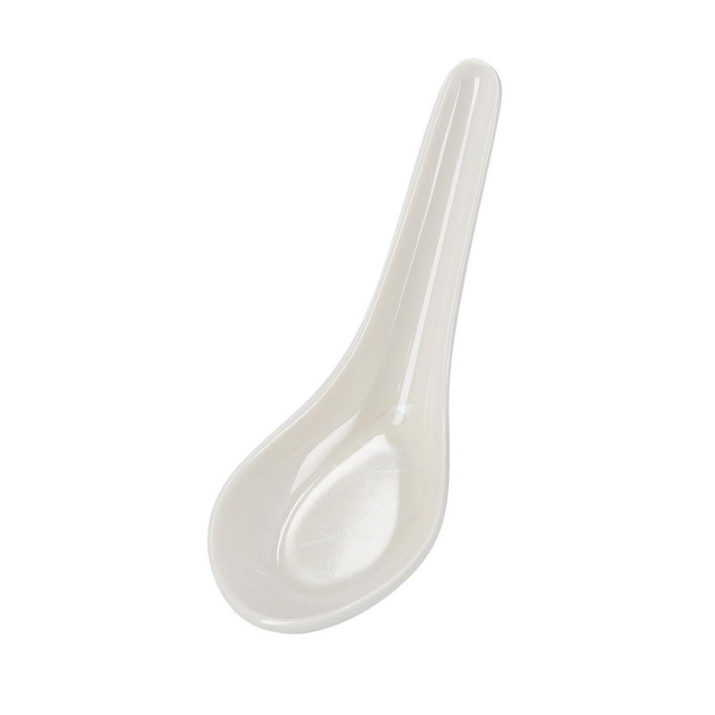 Royalford RF5367 Melamine Ware Soup Spoon - Serving Spoon Soft Grip Long Handle | Hanging Loop | Dinner Cutlery, Dining Utensils | Ideal for Dinner, Parties & Outings