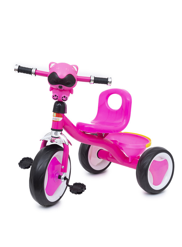 Baby plus INFANS Kids Tricycle Rider with Adjustable Seat, Storage Basket, Premium Quiet Wheels, Non-Slip Handle for baby Girl